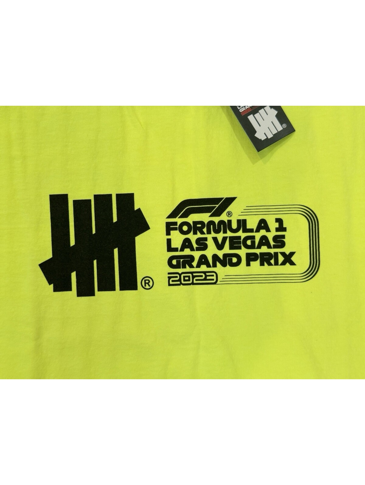 New With Tags Undefeated X F1 Formula 1 Lvgp Neon T-Shirt Size Xl — image 2 of 6